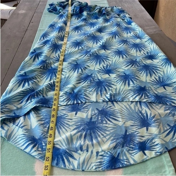 Vineyard Vines Electric Palm One Shoulder Ruffle High Low Dress Aqua NWT - Picture 13 of 13